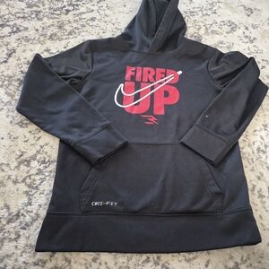 Nike 3brand Russell Wilson fired up boys large hoodie. Some cracking in logo